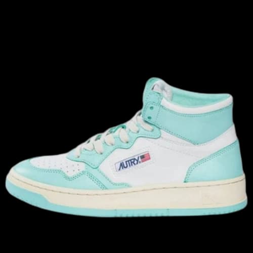 Autry Medalist Mid Leather Sneakers Two-Toned 'White Light Teal' (Women's)