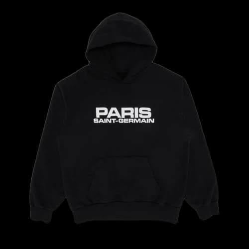 GOAT Exclusive Paris Saint-Germain Block Logo Hoodie 'Black'