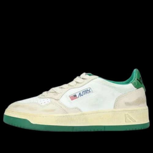 Autry Medalist Low Super Vintage Sneakers 'White Green' (Women's)