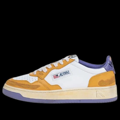 Autry Medalist Low Super Vintage Sneakers 'White Purple Yellow' (Women's)