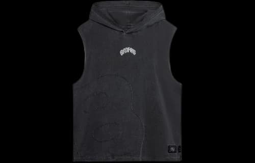 Li-Ning BadFive Graphic Sleeveless Hoodie 'Washed Black'
