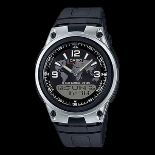 CASIO Waterproof Analog Mens Black Digital