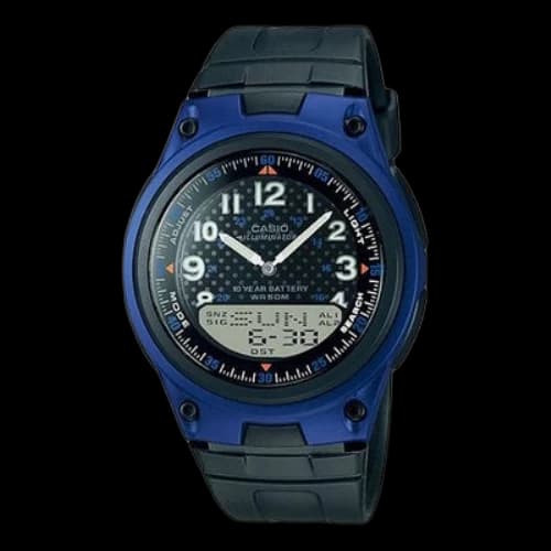 CASIO Waterproof BlueBlack Analog/Digital Combo