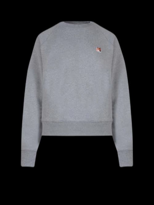Maison Kitsune Woman Cotton Sweatshirt Grey
