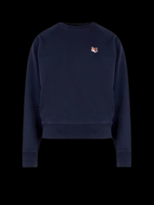 Maison Kitsune Woman Cotton Sweatshirt Blue