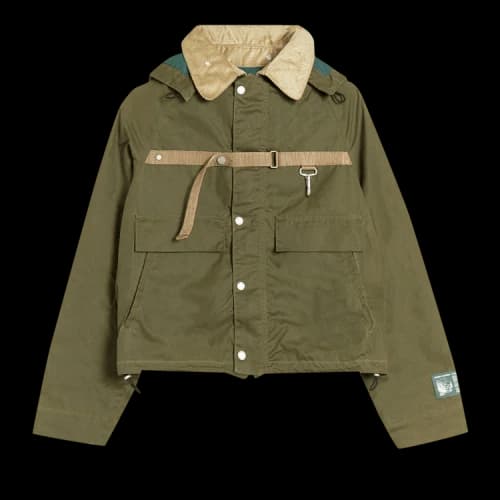 Reese Cooper Cropped Waxed Cotton Hunting Jacket 'Olive'