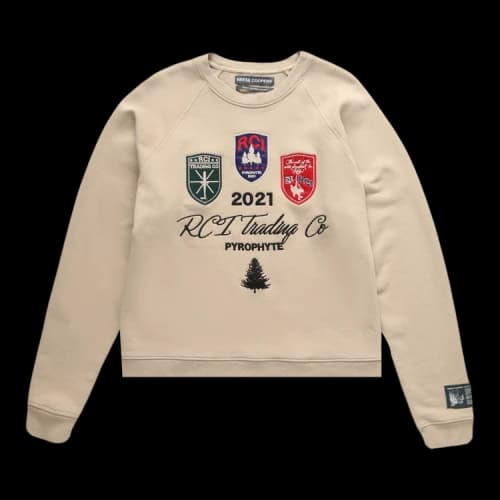 Reese Cooper Patches Embroidered Crew 'Khaki'