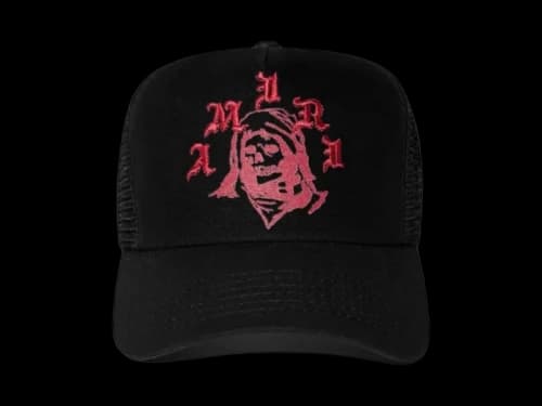 AMIRI Reaper Trucker Hat Black/Red