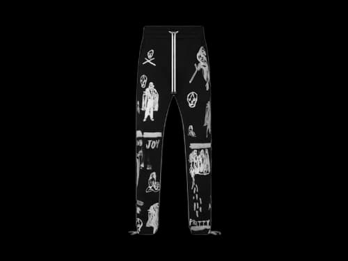 AMIRI X Wes Lang Embroidered Sweatpants Black