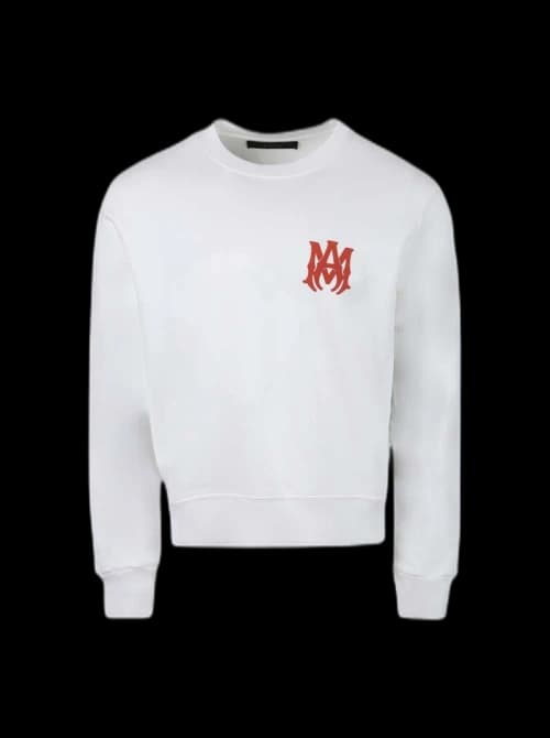 AMIRI MA Logo Crewneck White
