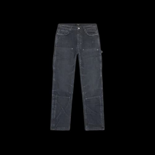 AMIRI Jacquard Carpenter Straight Fit Jeans Black