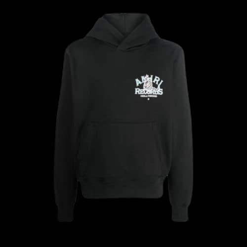AMIRI Records Wolf Hoodie Black