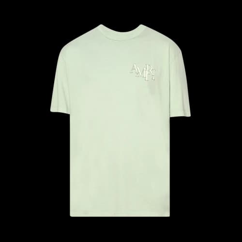 Amiri Staggered Logo Tee 'Frosty Green'