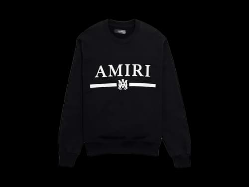 AMIRI MA Bar Applique Logo Crew Black