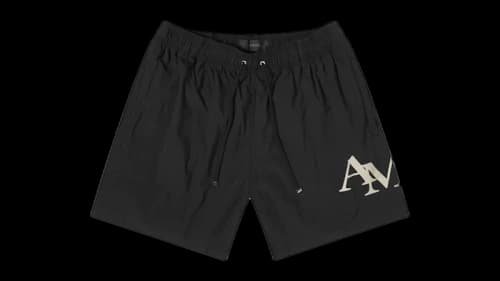AMIRI Staggered Swim Trunk Black
