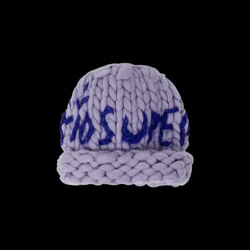 KidSuper Chunky Knit Beanie 'Lavender'