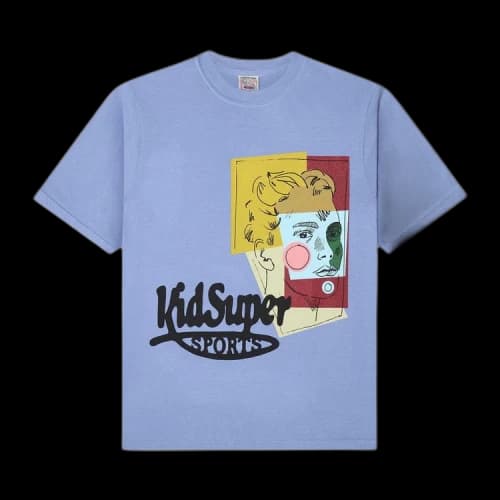 KidSuper Sketched Face Tee 'Blue'