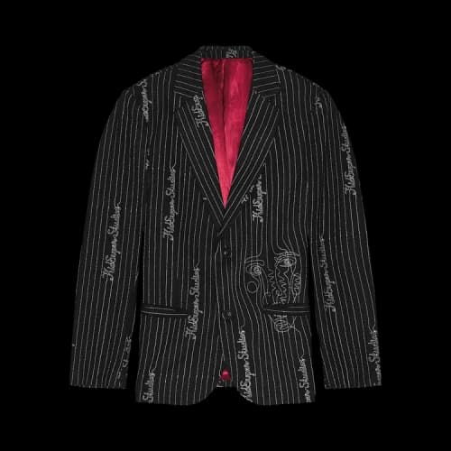KidSuper Embroidered Pinstripe Suit Top 'Black'