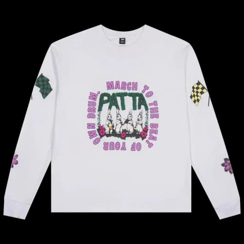 Patta Own Your Own Mind Long-Sleeve T-Shirt 'White'