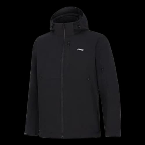 Li-Ning Logo 3-in-1 Polar Fleece Hooded Jacket 'Black'