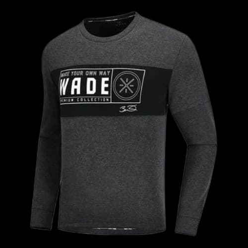 Li-Ning Wade Series Printing Round Neck Pullover Gray