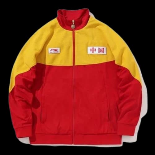 Li-Ning New York Fashion Week Retro Colorblock Jacket Couple Style 'Red Yellow'