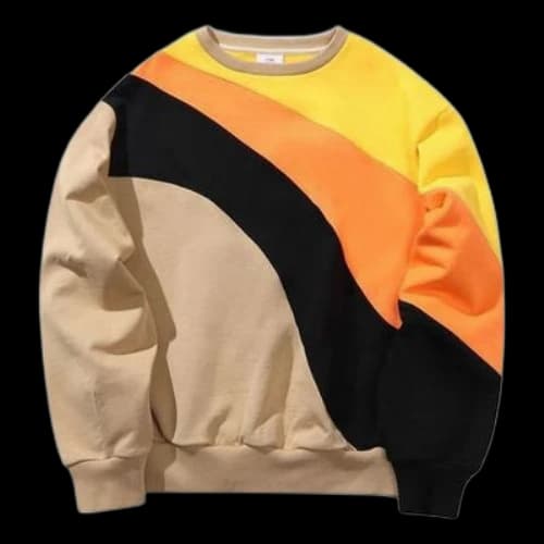 Li-Ning 2019 New York Fashion Week Contrasting Colors Pullover 'Beige Orange Black'