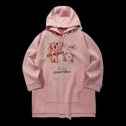 Li-Ning x Series Loose Pullover Hoodie Pink