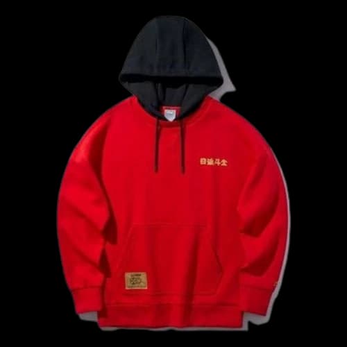 Li-Ning Series Loose Pullover Hoodie 'Red Black'