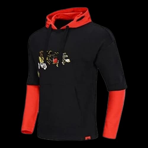 Li-Ning x Disney Loose Apricot Hoodie 'Black Red'