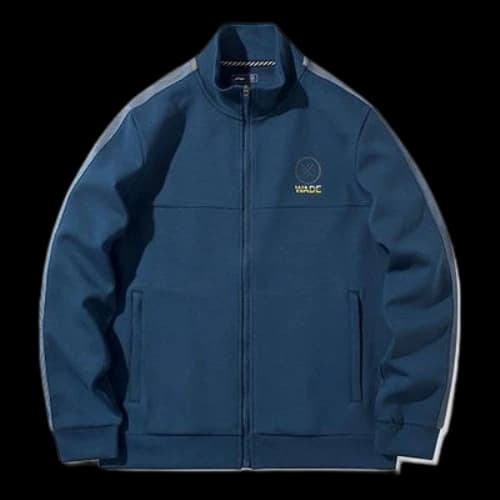 Li-Ning Wade Series Sports Cardigan Stand Collar Blue