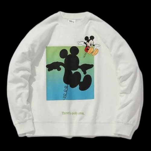 Li-Ning x Disney Mickey Mouse Loose Pullover 'White Blue Green' (Women's)