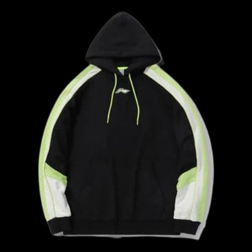 Li-Ning Sports Fashion Series Logo Colorblock Unisex Black Green