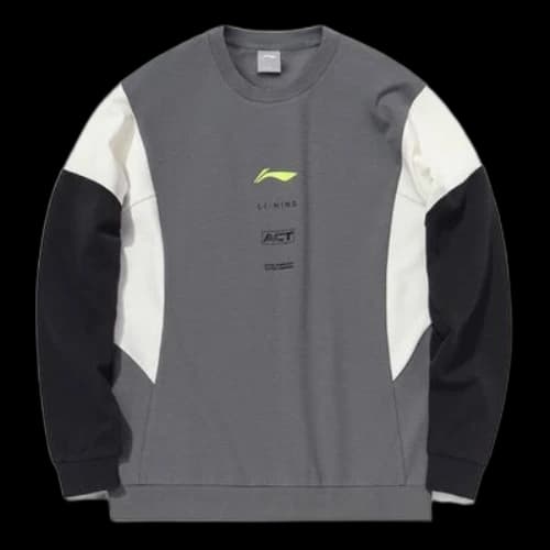 Li-Ning Contrasting Colors Sports Training Pullover Round Neck 'Grey'