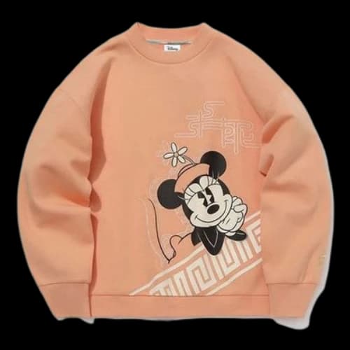 Li-Ning x Disney Mickey Mouse Loose Pullover 'Orange Black' (Women's)