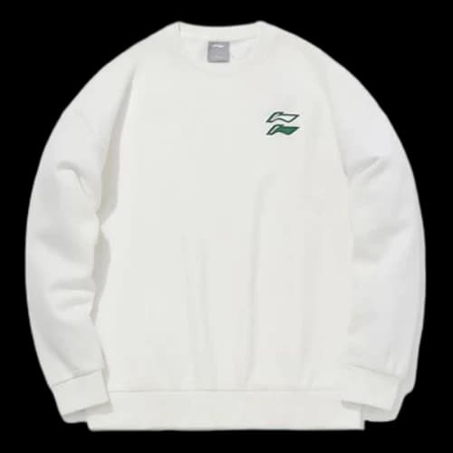 Li-Ning Round Neck Casual Sports Long Sleeves Pullover 'White'