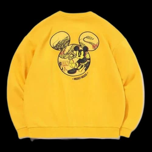 Li-Ning x Disney Crossover Round Neck Pullover Couple Style Yellow