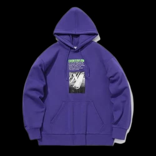 Li-Ning Pullover Loose hooded Sports Long Sleeves Couple Style Purple