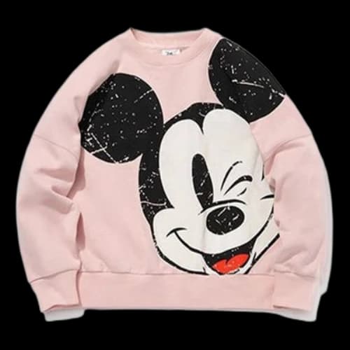 Li-Ning x Disney Crossover Loose Pullover Hoodie 'Pink Black' (Women's)