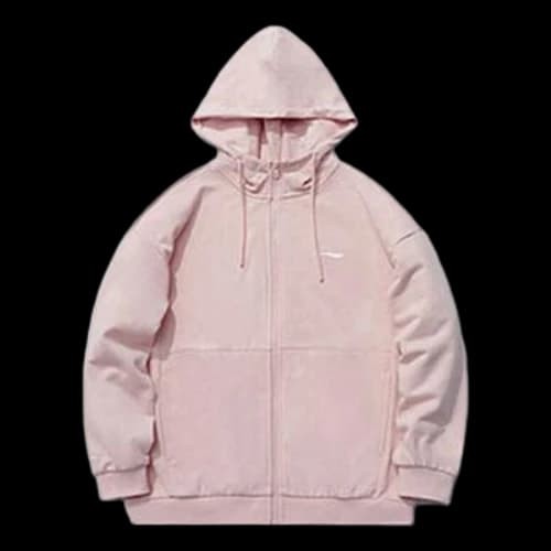 Li-Ning Living Series Alphabet Embroidered Solid Color Sports Hoodie Pink