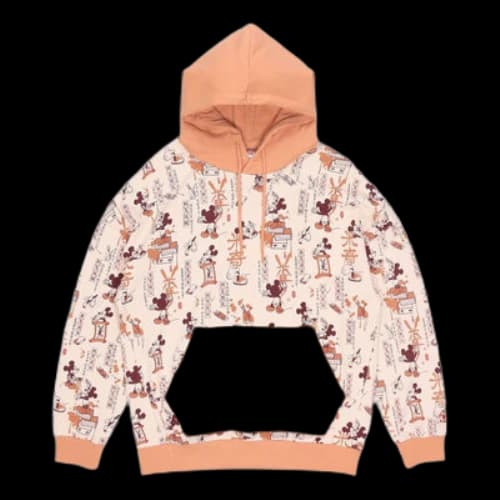 Li-Ning x Disney Crossover Mickey Full Print Hoodie 'White Orange'