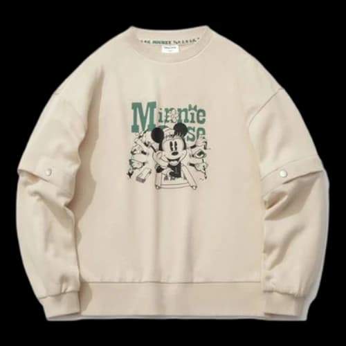 Li-Ning x Disney Crossover Sports Printing Round Neck Pullover 'Beige' (Women's)