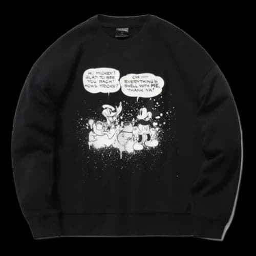 Li-Ning x Disney Crossover Sports Printing Hoodie 'Black White' (Women's)