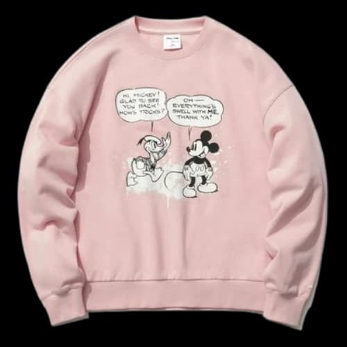 Li-Ning x Disney Crossover Sports Cartoon Printing Hoodie 'Pink' (Women's)