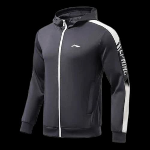 Li-Ning Logo Training Full Zip Hooded Jacket 'Ink Grey'