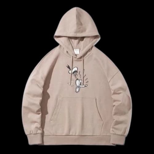 Li-Ning x Disney Crossover Cartoon Printing Loose Sports Pullover Hoodie White Purple