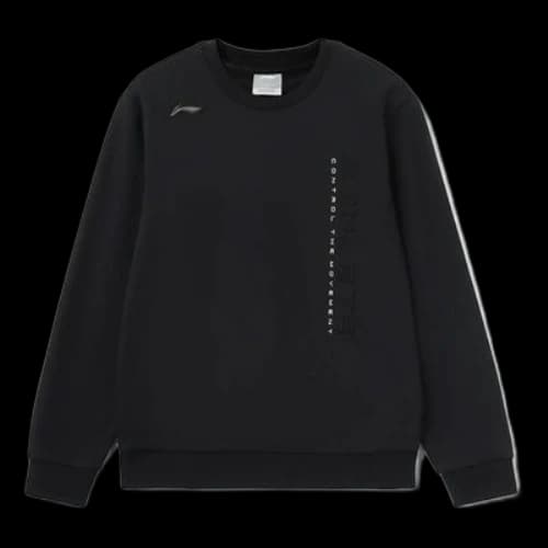 Li-Ning Gym Series Alphabet Embossing Round Neck Pullover 'Black'
