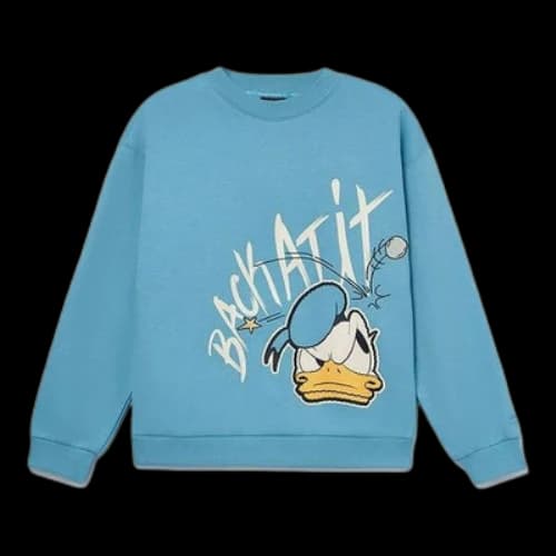 Li-Ning x Disney Donald Duck Living Series Cartoon Hoodie 'Blue White' (Women's)