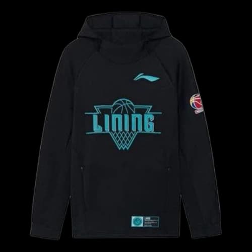 Li-Ning CBA Basketball Series Alphabet Printing Hoodie 'Black'