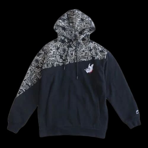 Li-Ning Sports Basketball Series Casual Sports Printing Hoodie 'Black White'